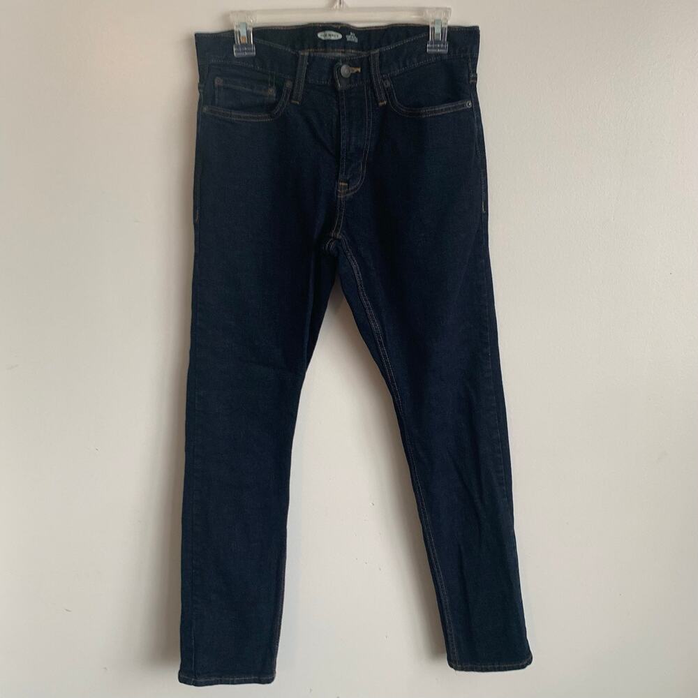 Old Navy Men’s Slim Built‑In Flex Jeans 30x30 – Dark Wash Stretch Denim